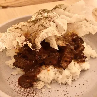 Lobster, Beef Heart, Koshihikari Rice, Aji Panca