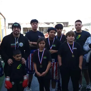 Team Llamas after a boxing Exhibition fights