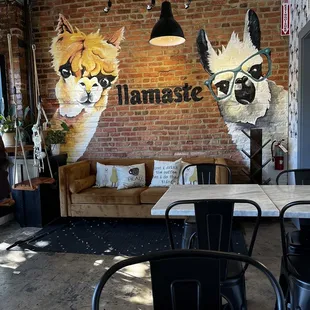  the interior of a coffee shop