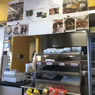 the counter and menu