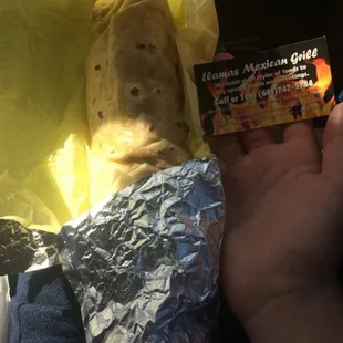 Loaded Breakfast Burrito... HUGE!!!