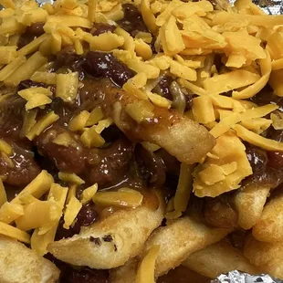 Loaded Fries with brisket chili and cheese