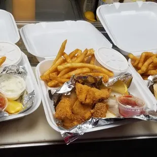 Friday Fish Fry with Fries &amp; Potato Salad