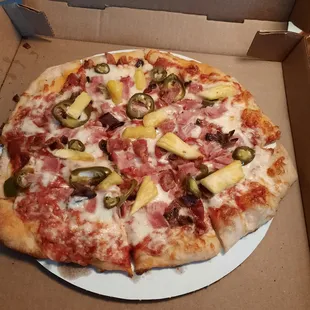 a pizza in a box