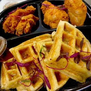 fried chicken and waffles