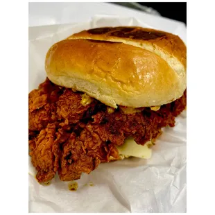 a pulled pork sandwich