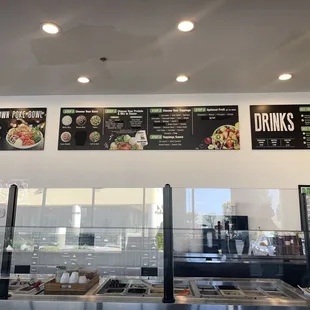 menus on the wall