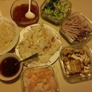 Banh uot hanh and banh uot tom..4 lbs total is enough for a family of 7