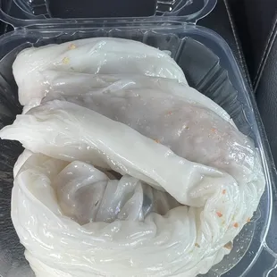 Banh cuon with ground pork by the pound at Lo Banh Cuon - delicious!