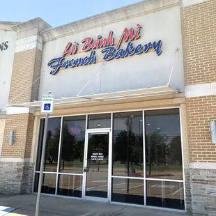 the front of the building