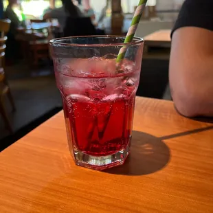 Italian soda, pomegranate