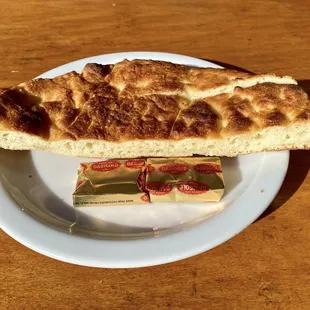 Focaccia bread and butter