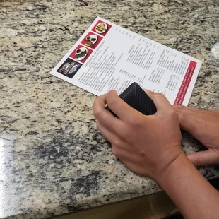 a person using a mouse