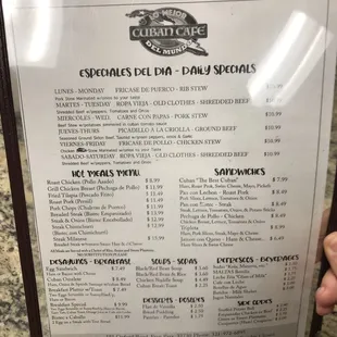 Menu September 2022