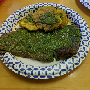 Steak Chimichurri, which I would describe as Palomilla with Chimichurri