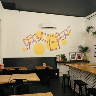 the interior of the restaurant