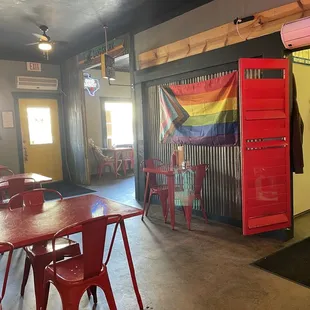 Inclusive, colorful and delightful hangout spot.