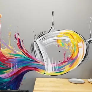 Mural in progress