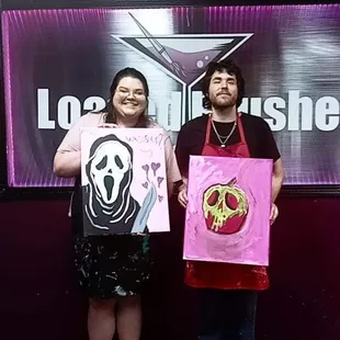 Our finished paintings!