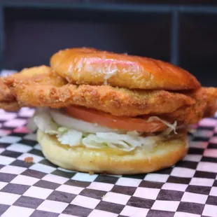 Fried chicken burger