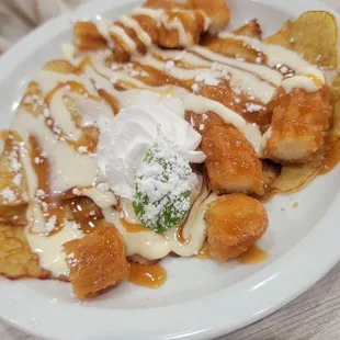 Churro crepe good but overly sweet