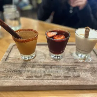 Drink Sampler- Tamarindo, Habiscus &amp; Horchata