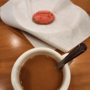 Coffee and sweet bread.
