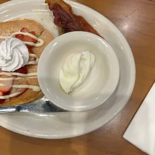 Kids Strawberry Cheesecake Pancake Combo
