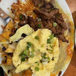 Crunchy Asada Chilaquiles