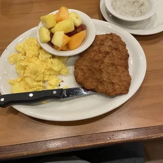 Country Style Fried Steak & Eggs