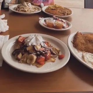 Strawberry Banana Nutella Waffle