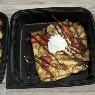 Sweet Crepes Combo and Chicken Enchilada