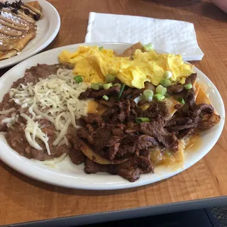Asada Chilaquiles Plate