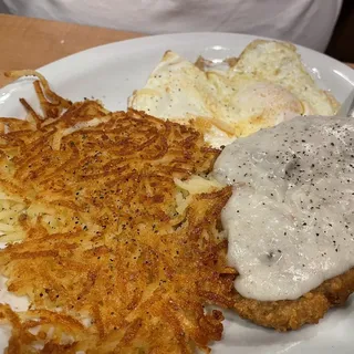 Country Style Fried Steak & Eggs