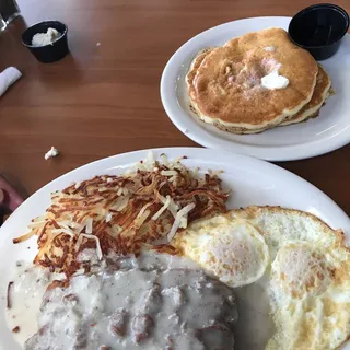 Country Style Fried Steak & Eggs