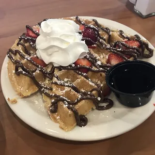 Strawberry Banana Nutella Waffle