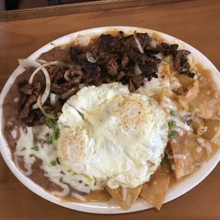 Asada Chilaquiles Plate