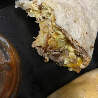 Machaca Breakfast Burrito