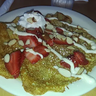 Strawberry Almond Cheesecake Crepes