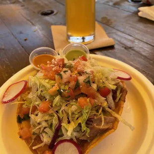 Carnitas Tostada!!!!!  :)