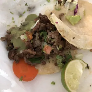 Carne asada street taco.  Delicious!