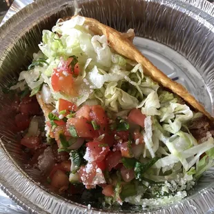 Carne asada crunchy taco