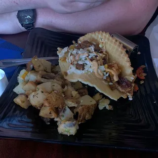 Spaniflora Chicken Waffle Tacos