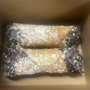 two pastries in a box