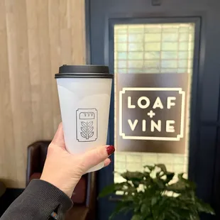 Delicious coffee from Loaf + Vine!