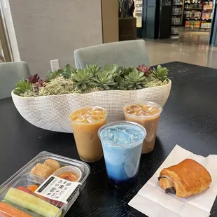 specialty coffee features + snacks