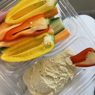 Fresh veggies and hummus