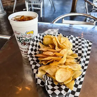 Homemade chips   Ranch, plain, jalapeño