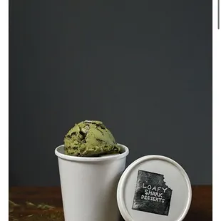 a cup of ice cream