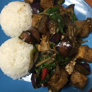 Spicy Basil Eggplant